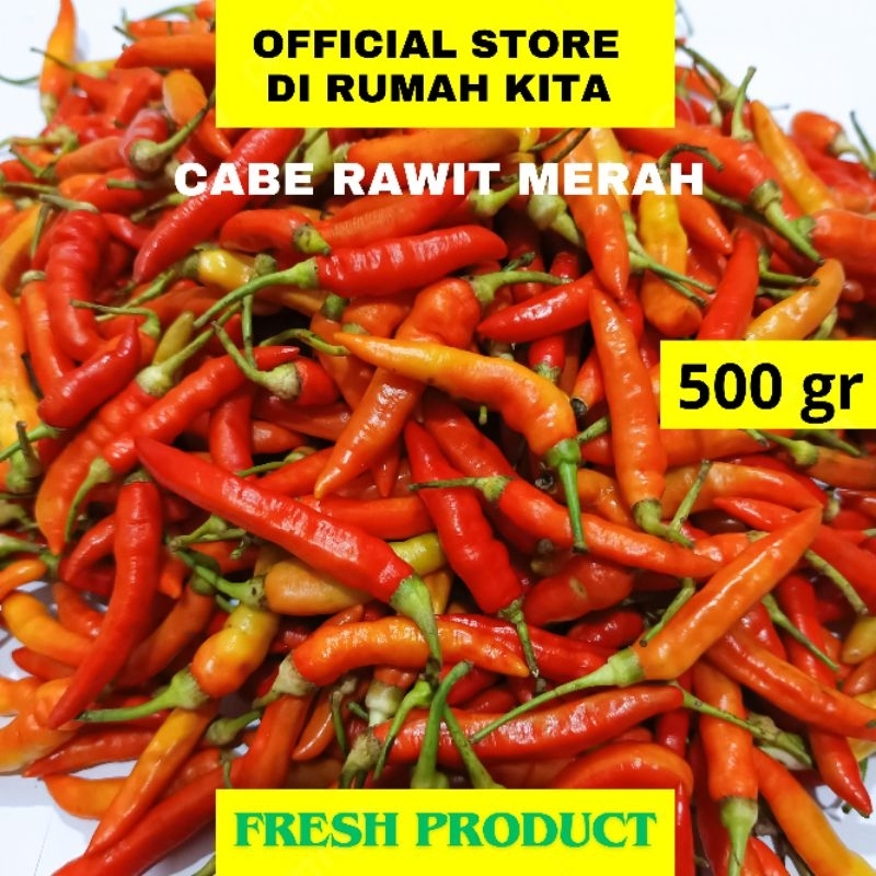 

Cabe Rawit Merah Segar 500 gr