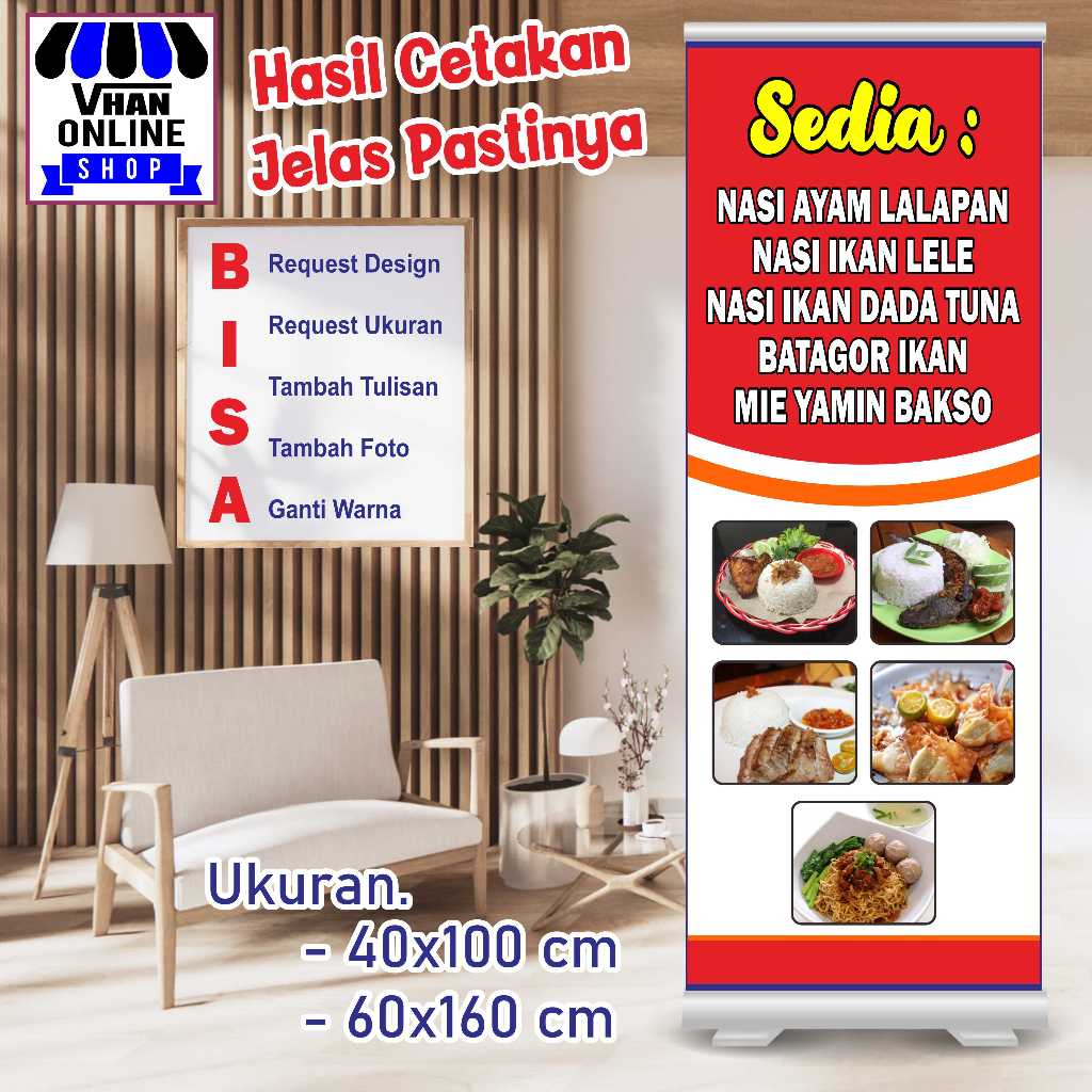 Banner Spanduk Custom Warung Nasi atau warung Makan