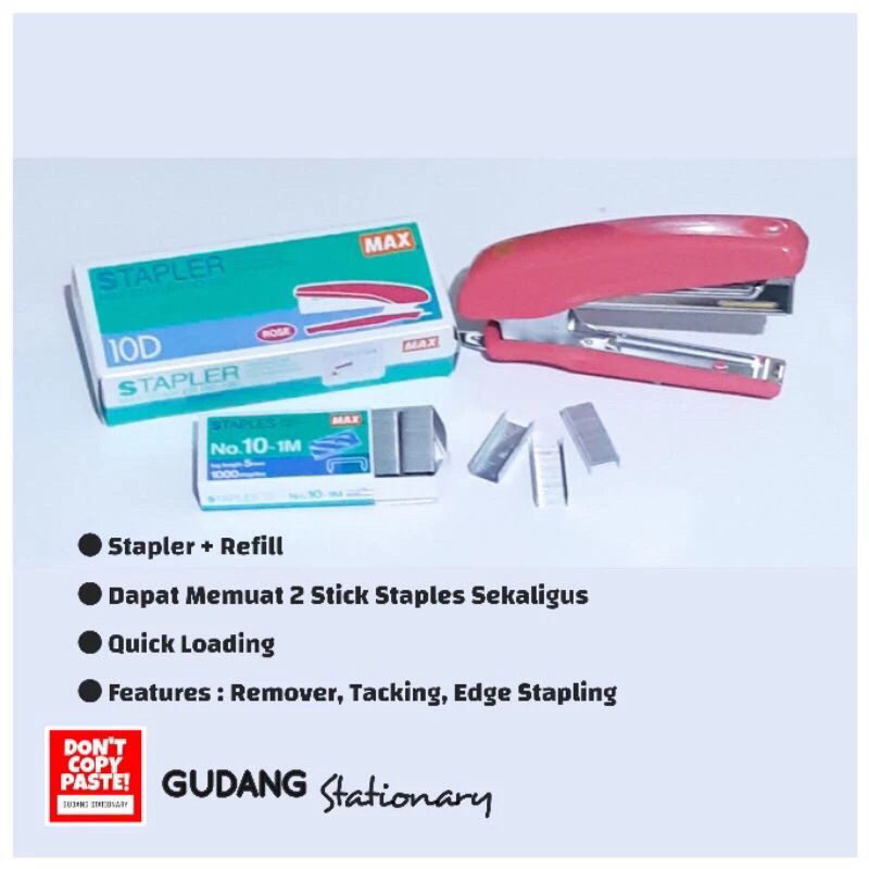 

Stapler Merk MAX,KENKO Type HD10&HD 30-NOS-ORIginal