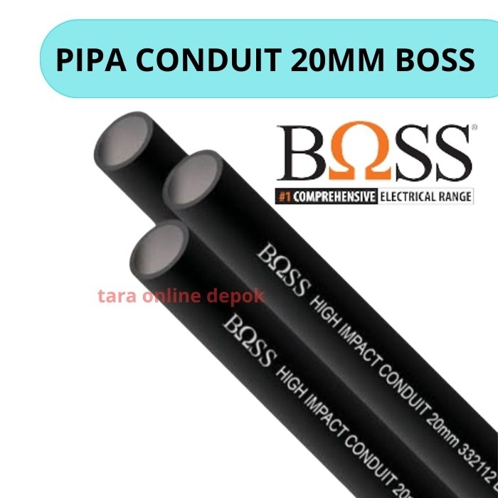 PIPA CONDUIT PIPA LISTRIK 20 MM HITAM "BOSS" - 7020075