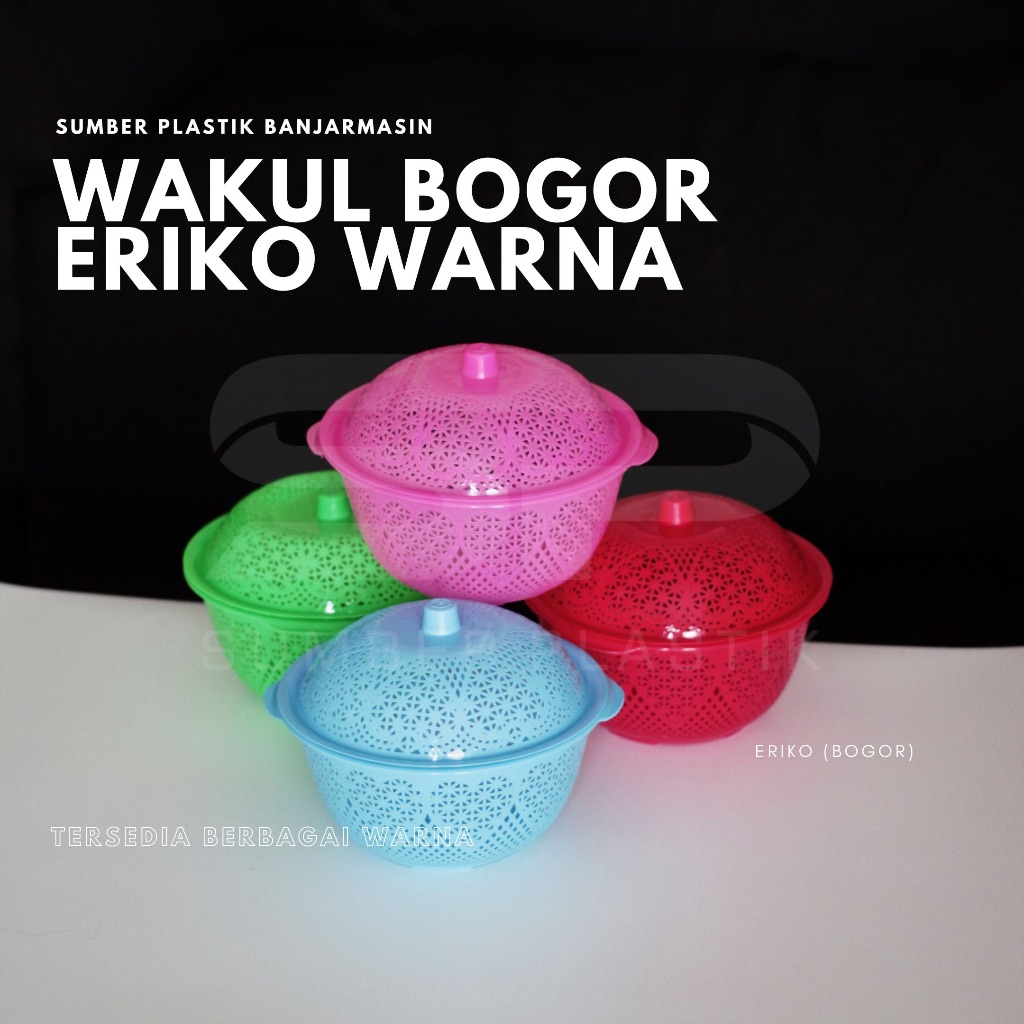 Wakul Bogor 10 Eriko Bakul Nasi Tutup Plastik Tempat Wadah Rangsang Warna (Satuan)