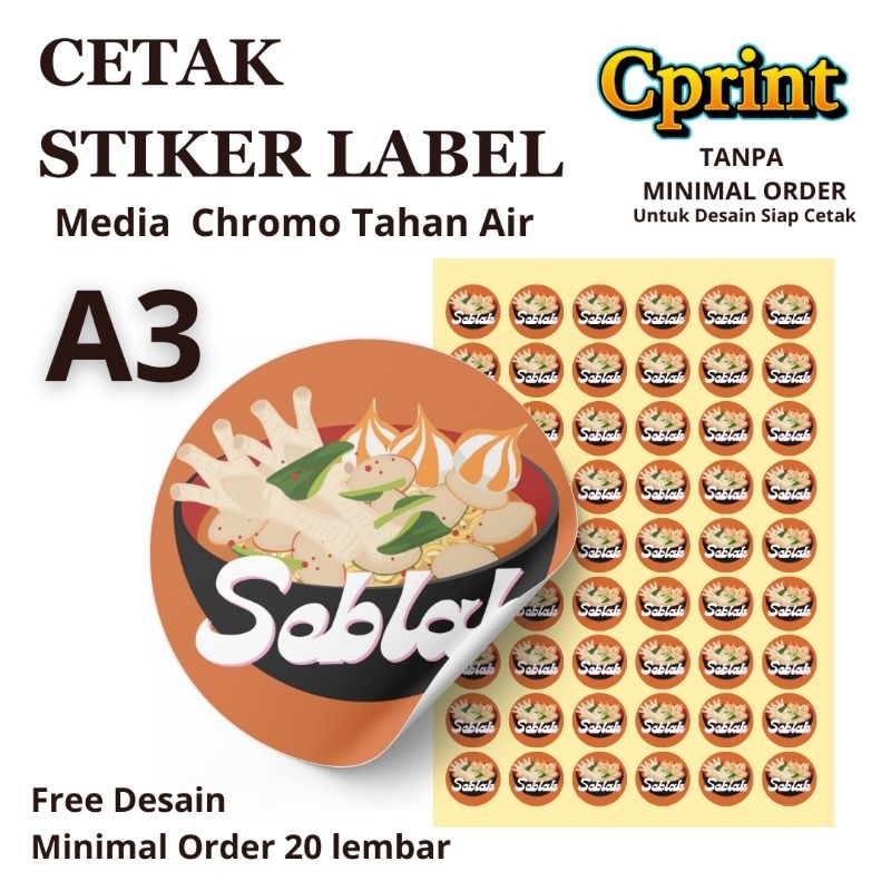 

Cetak Stiker Label, Stiker Bontax, Stiker Chromo, Stiker Kemasan, Stiker Produk