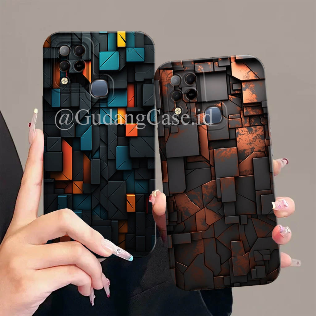 Softcase Infinix Hot 10s Motif Kayu Absrak case Pro Camera Lentur