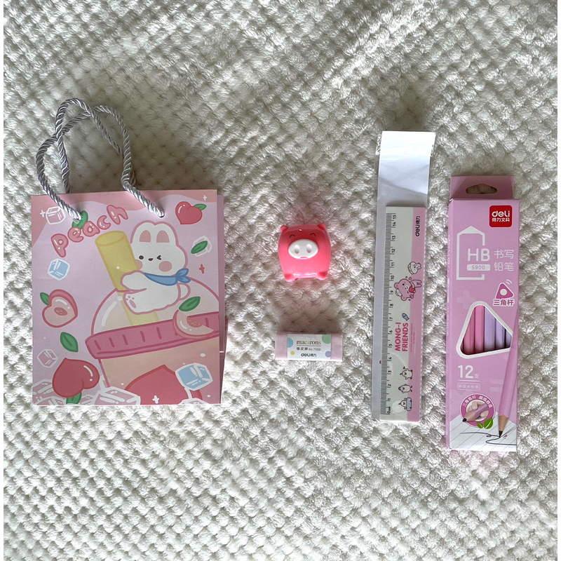 

Pink Stationery Set | Set Alat Tulis Sekolah Anak Murah | Paket Alat Tulis Sekolah | Paket Pensil dan Penghapus Sekolah