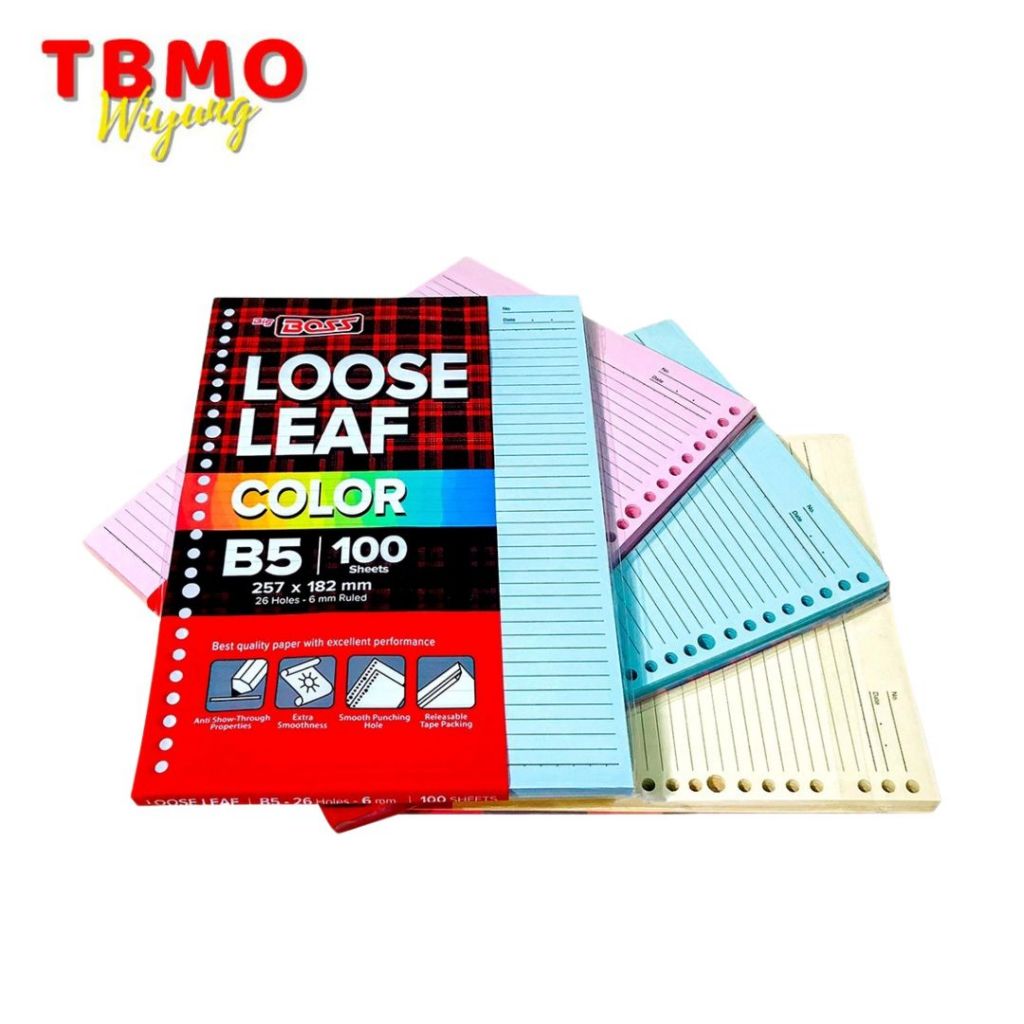 

Tbmo Loose Leaf Big Boss Isi 100 B5 Rainbow / Kertas Binder