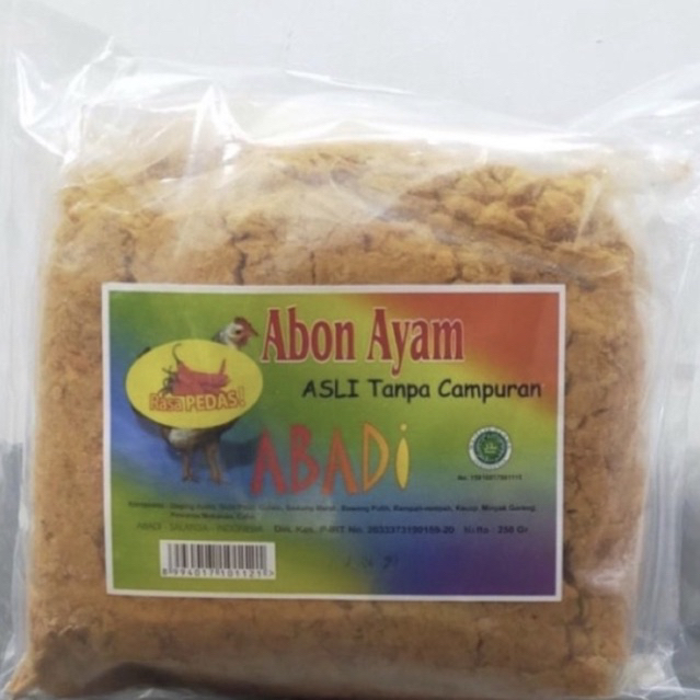 

ABON AYAM ABADI MANIS/PEDAS 50 GR (REPACK)