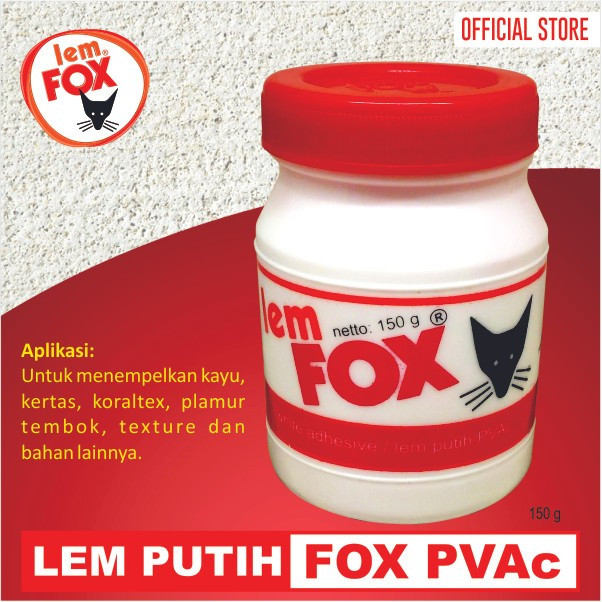 Lem Fox PVAC 150 gram / Lem Kayu / Lem Plamur Tembok