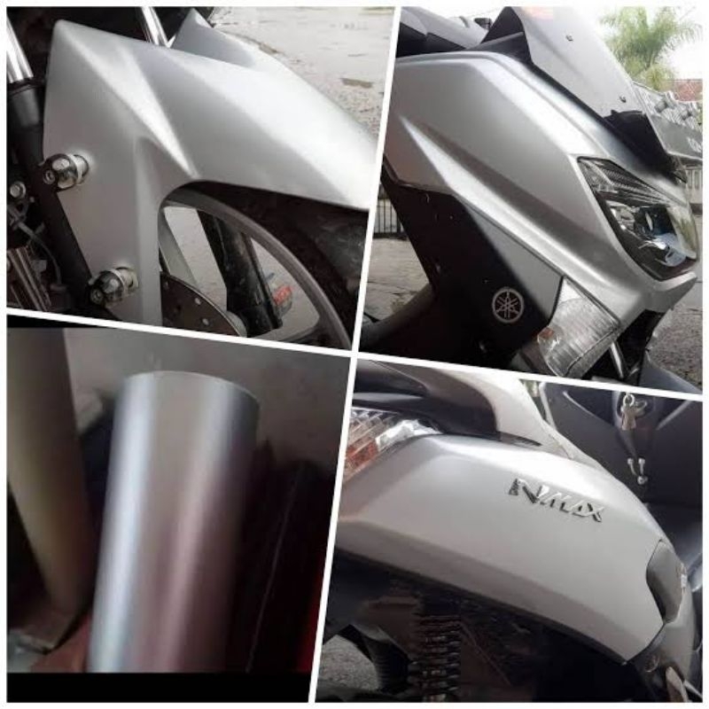sticker/ skotlet warna silver glossy