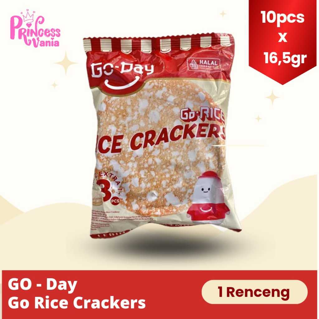 

1 RENCENG GODAY GO RICE CRACKERS SNACK BISKUIT JAJANAN ANAK KUE KREKER BERAS MAKANAN RINGAN