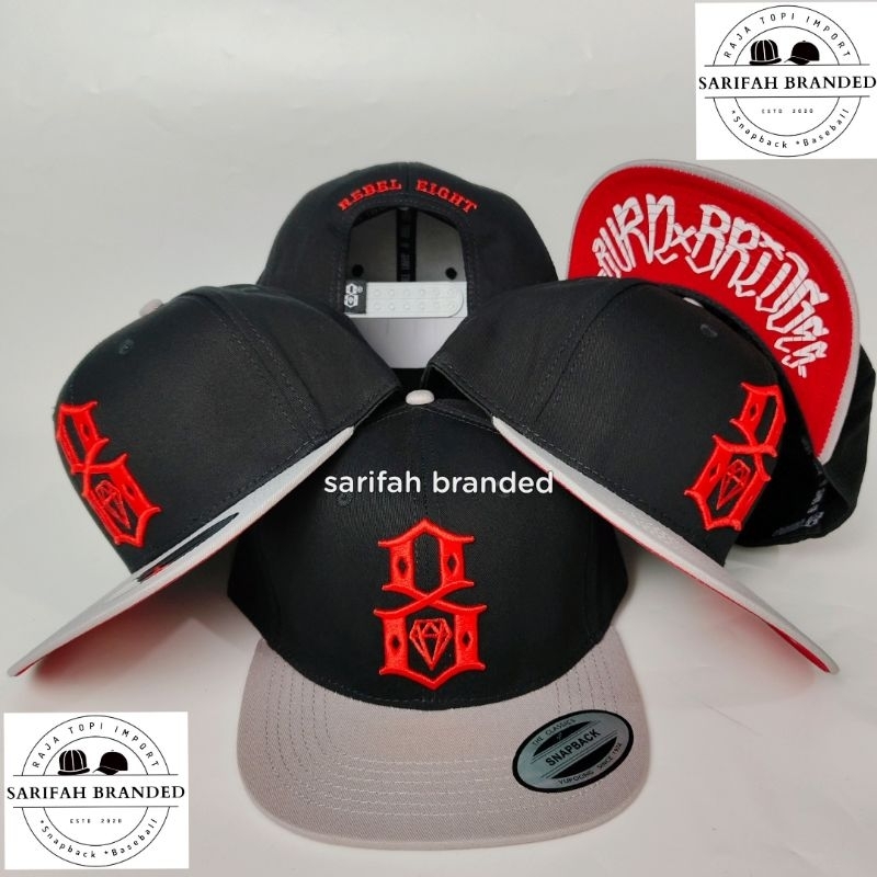 Topi Snapback Rebel Eight Import Full Tag - Topi Snapback Hip Hop - Topi Pria
