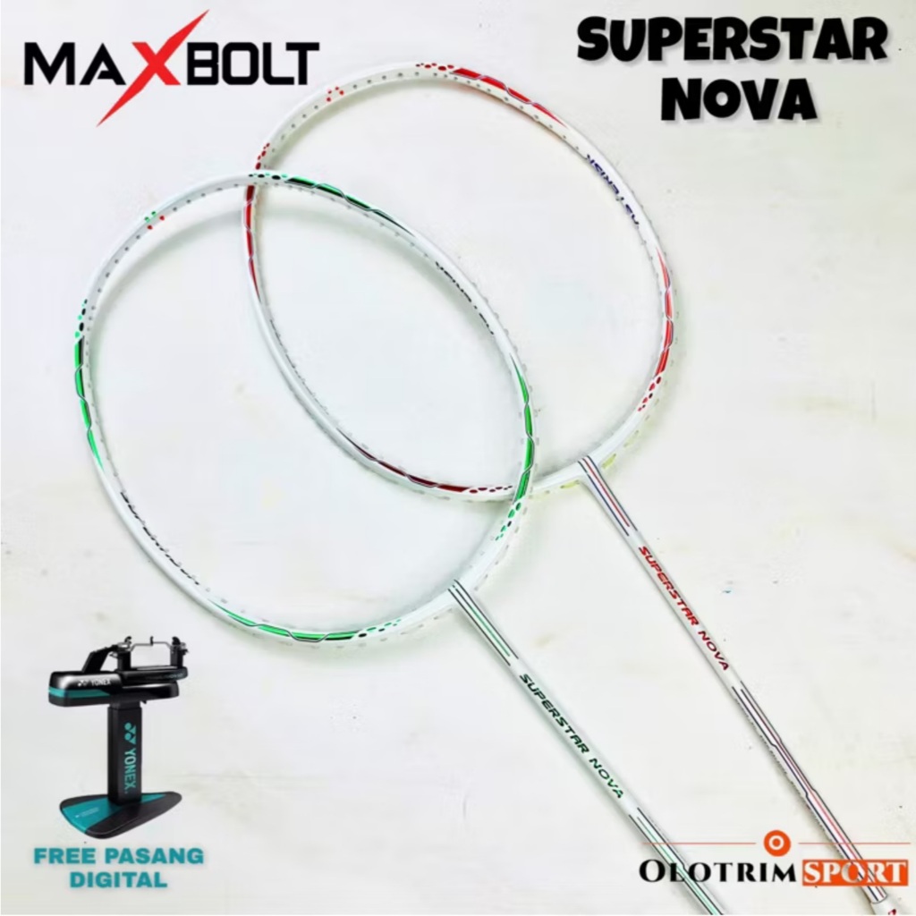 Raket Badminton MAXBOLT SUPERSTAR NANO NOVA 35LBS Original