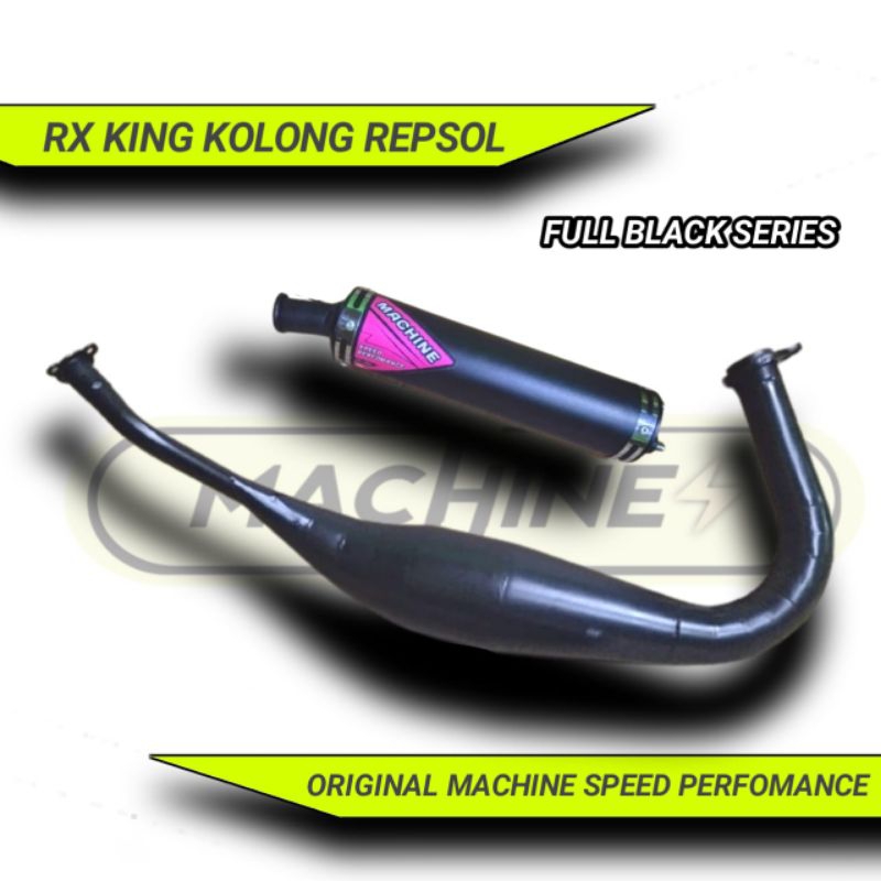 KNALPOT RX KING SPESIAL KOLONG REPSOL STANDAR PORTING BLACK SERIES ORIGINAL MACHINE BUKAN CMS ABRT