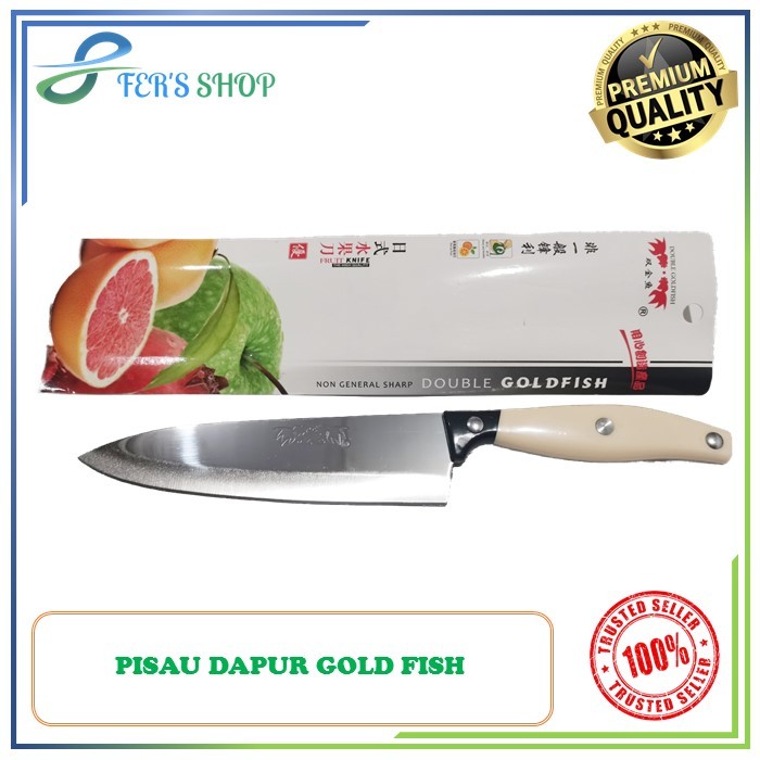 Pisau Dapur Stainless Gold Fishs / Pisau Chef Gold Fish / Pisau Dapur