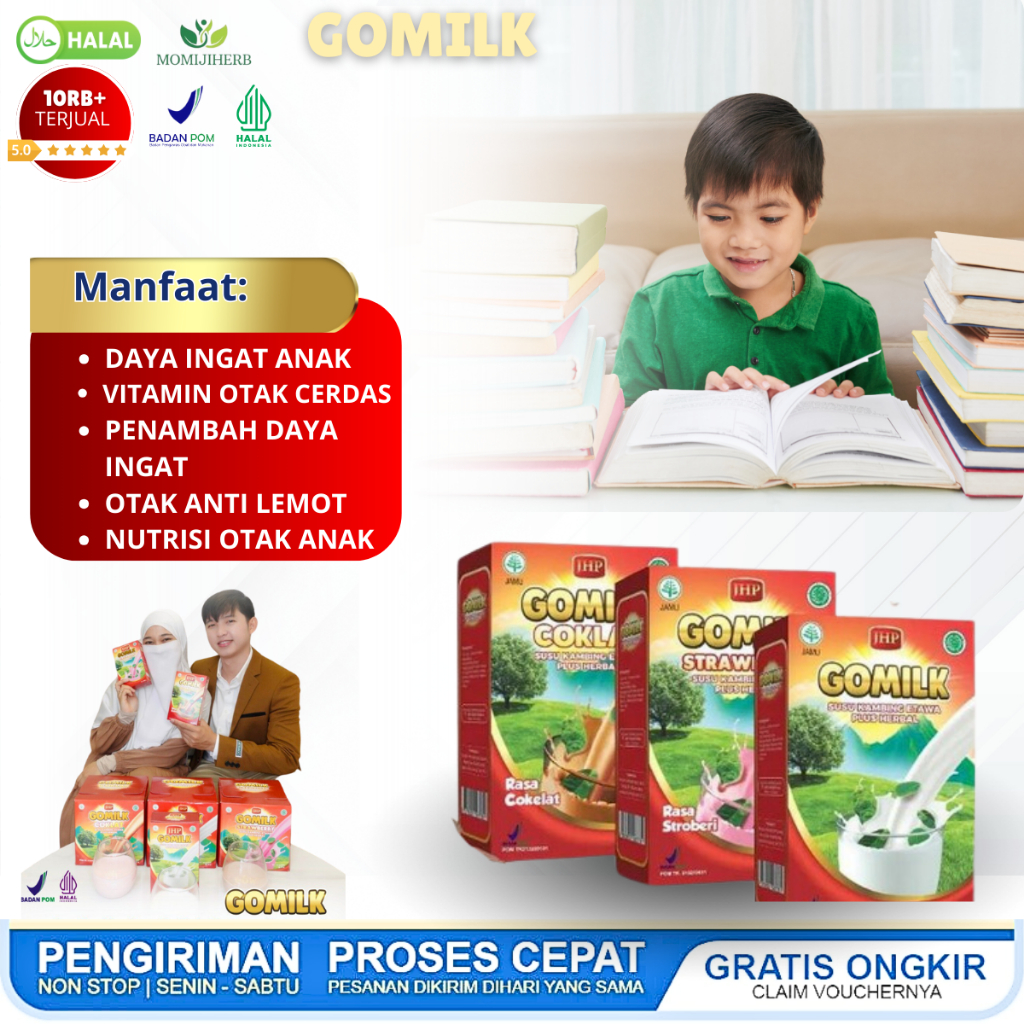 

GOMILK Susu Kambing Etawa Plus Herbal Atasi Kecerdasan Otak Anak Suplemen Penguat Daya Ingat Otak Anak Nutrisi Otak Anak Cerdas Vitamin Otak Cerdas Kecerdasan Otak Anak Penambah Daya Ingat Anak Suplemen Anti Otak Lemot