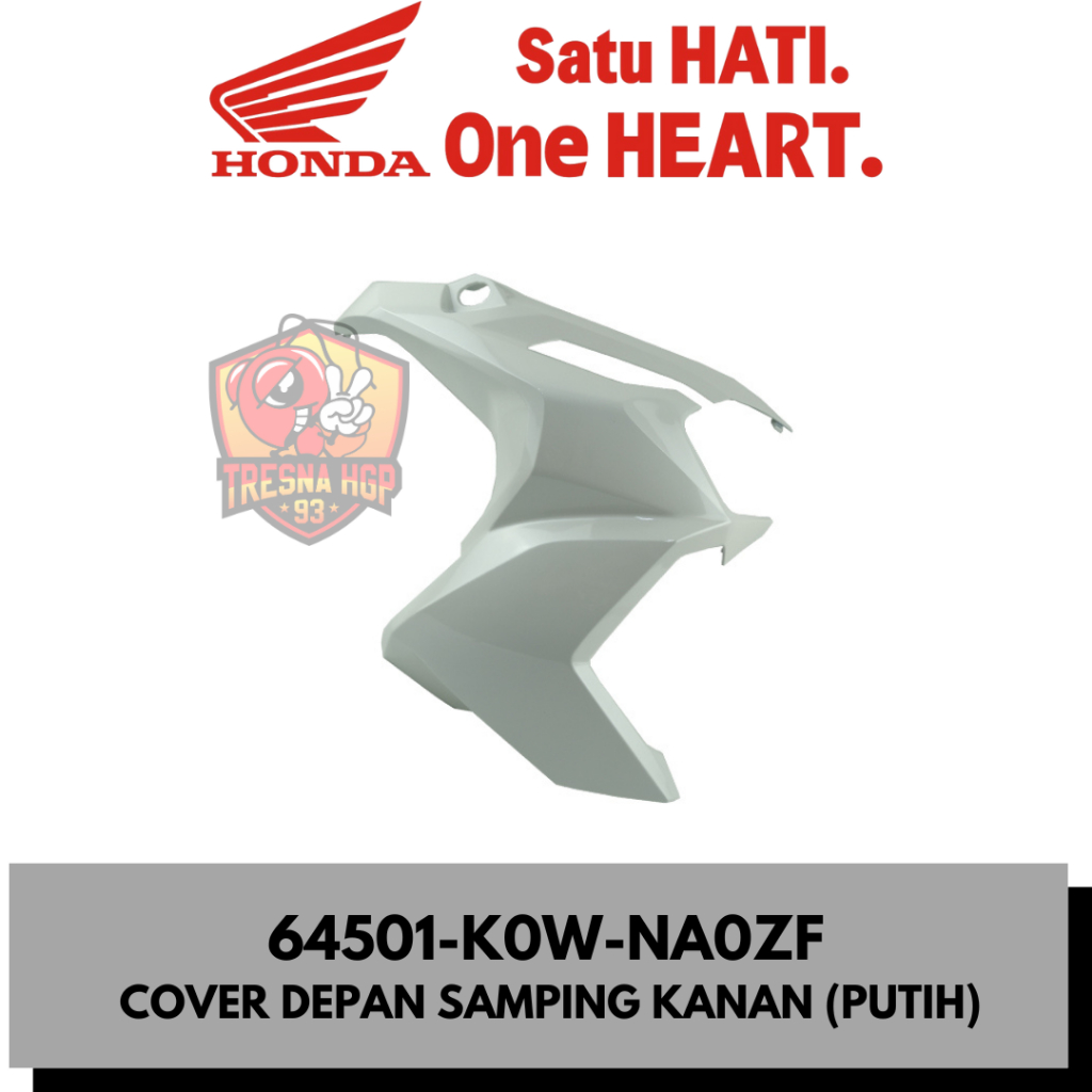 64501-K0W-NA0ZF COVER DEPAN SAMPING KANAN (PUTIH) ADV 160 ORIGINAL | COVER R FRONT SIDE 64501K0WNA0Z