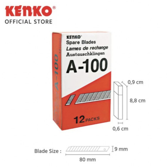 

[1 Tube] Isi Cutter Kenko A-100 / Isi Pemotong Kertas / Refill Pisau Cutter Kenko A-100