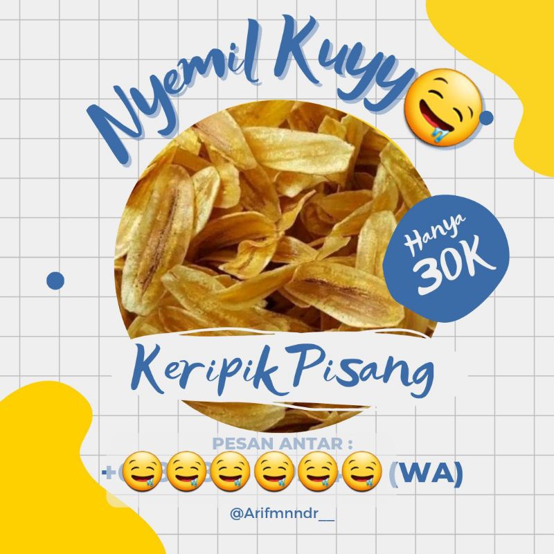 

Keripik Pisang Asin 500 Gram (Home Made) by Nyemil Kuyy
