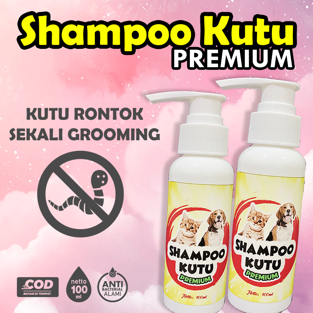 Shampo Kucing Anti Kutu "PREMIUM" Shampo Anti Kutu Anjing Jamur 100ml Shampo Kutu Kucing