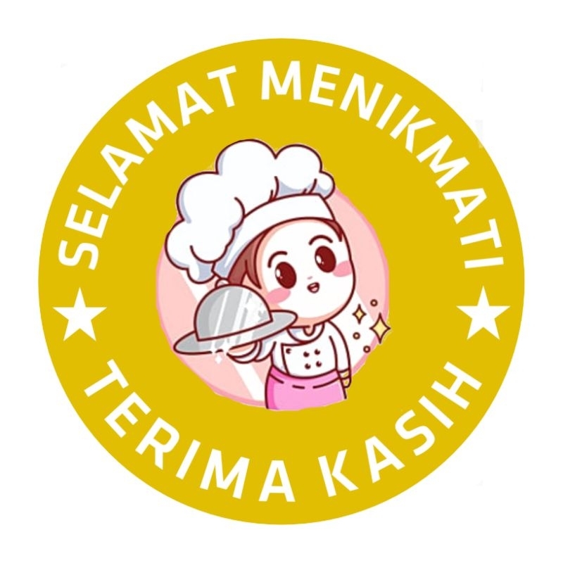 

sticker lable kemasan makanan merk jualan makanan dan minuman produk custom nama produk