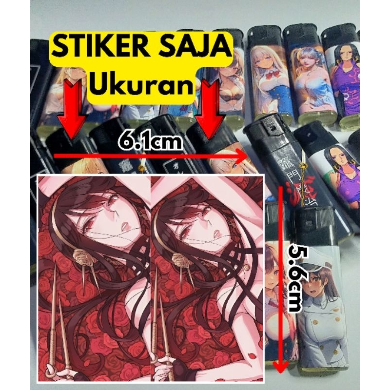Stiker custom untuk korek cricket & korek magnet/stiker saja