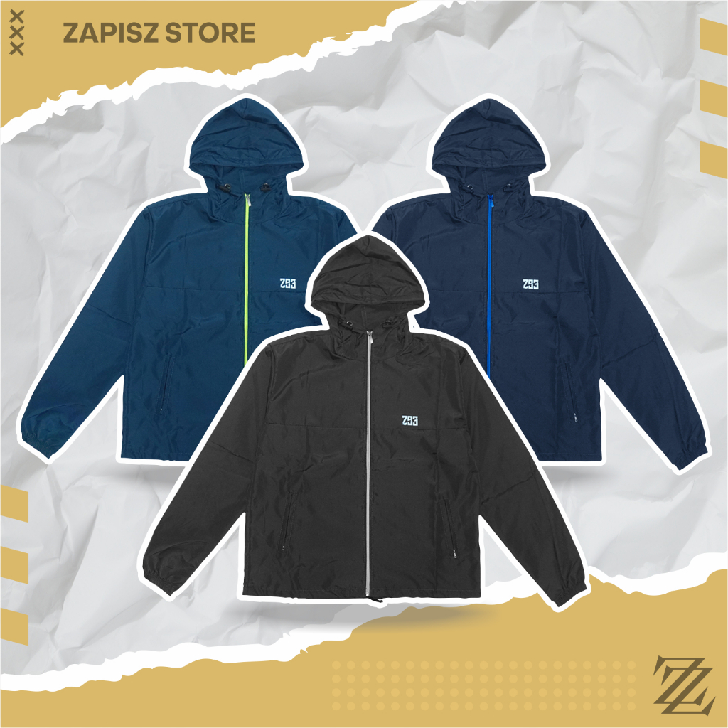 ZPS Jaket Parasut Pria - Jaket Olahraga - Jaket Sepeda - Jaket Jogging - Jaket Running Unisex