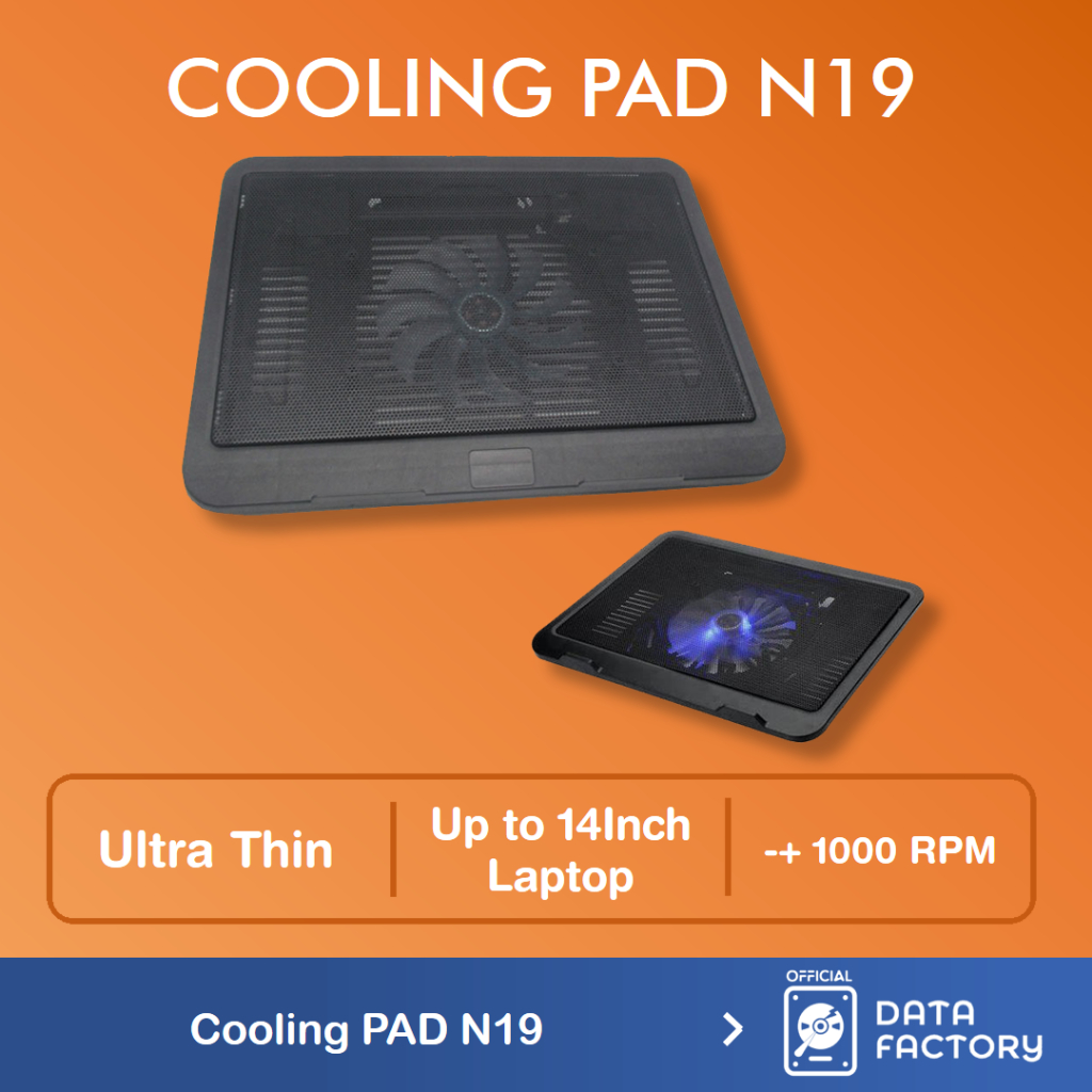 Cooling Pad Laptop Notebook Ultra Thin Radiator N19 Cooling Base Fan