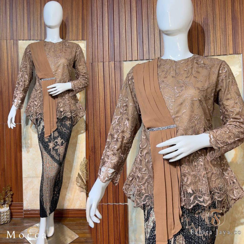 BZ - KEBAYA MODERN AUREL SELENDANG CERUTY - ATASAN KEBAYA - KEBAYA WISUDA - KEBAYA KONDANGAN - KEBAY