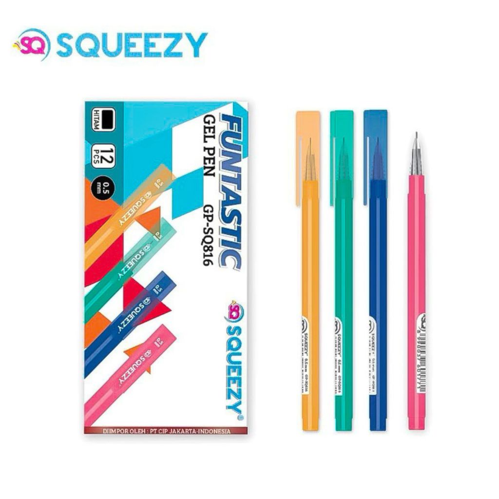 

1 LSN / 12 Pcs Gel Pen Squeezy GP-SQ816 Funtastic