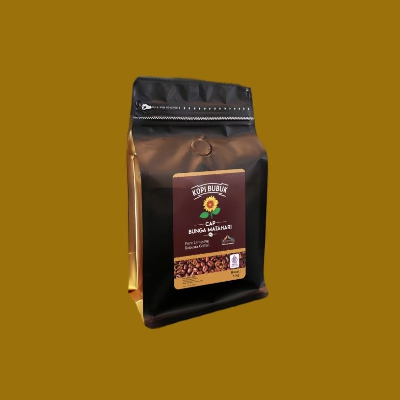 

Kopi bubuk robusta lampung barat cap bunga matahari 1Kg