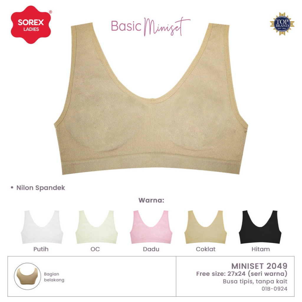 Miniset rajut sorex 2049 miniset remaja dan dewasa miniset sorex 2048 ( lebih besar) bra tanpa busa