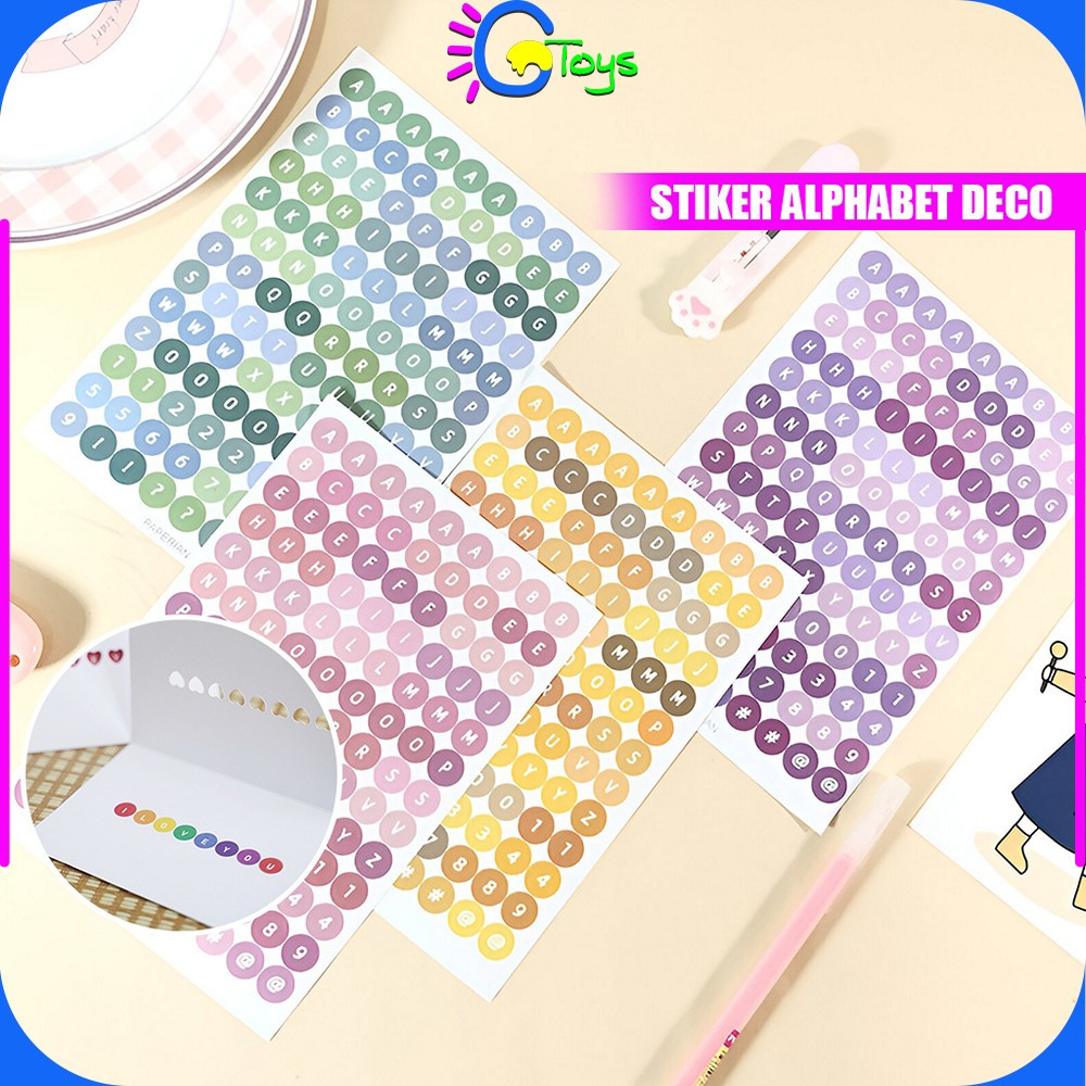 

CR-C1121 Stiker Alphabet Huruf Angka Deco Aesthetic Dekorasi Buku Jurnal / Sticker Alfabet DIY Scrapbook Planner Diary / Stiker Huruf Angka