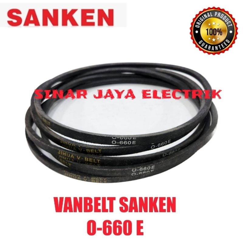 VANBELT FANBELT V-BELT MESIN CUCI SANKEN ORIGINAL O-660E