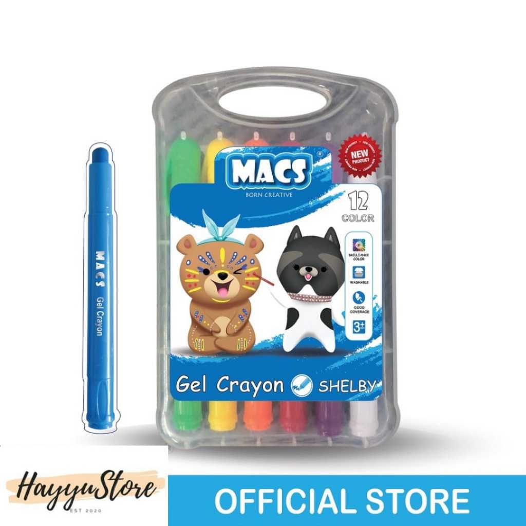 

Crayon Gel 12 Warna Colors Macs
