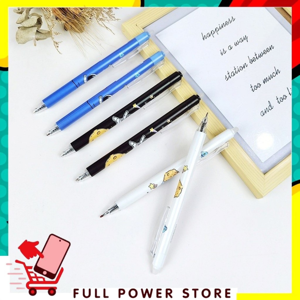 

FPS Pena Gel Karakter Astronot Dapat Dihapus Pulpen Gel Karakter 0.5mm Pena Aesthetic Edition Karakter Kartun Astronot Perlengkapan Sekolah Erasable Gel Pen