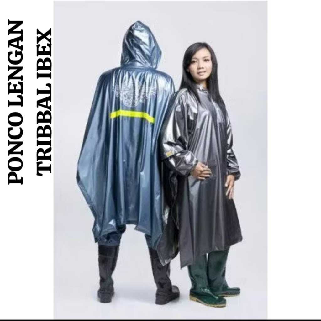 JAS HUJAN PONCO LENGAN TRIBAL IBEX | Jas Hujan kelalawar IBEX PVC