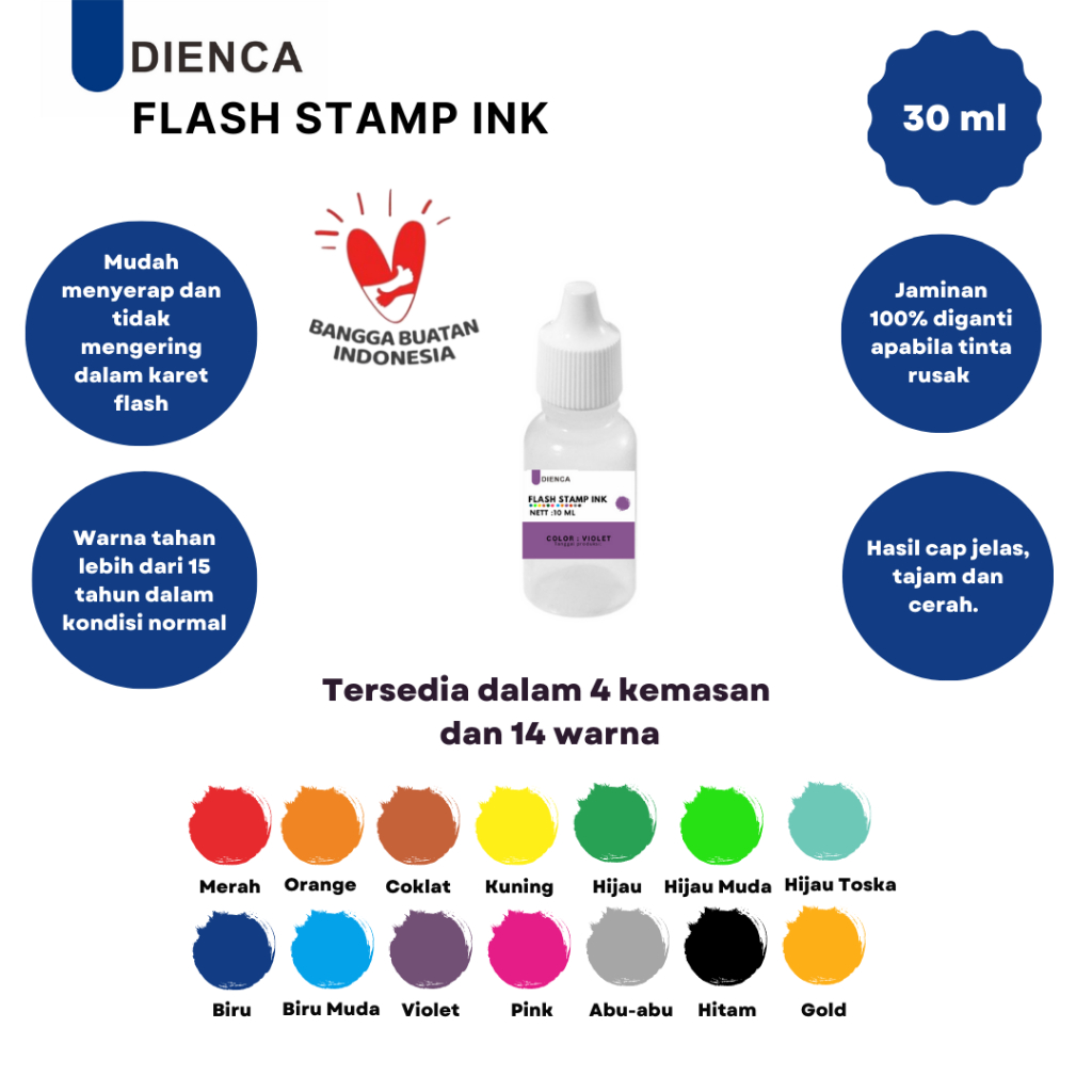 

Dienca Flash Stamp Ink - Tinta Stempel 30ml PART 2