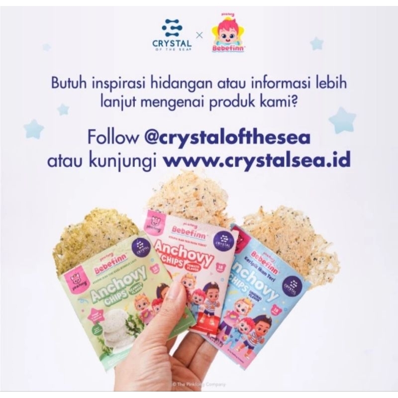 

Crystal Anchovy Chips Keripik Ikan Teri 50gr BOX Isi 5 Sachet