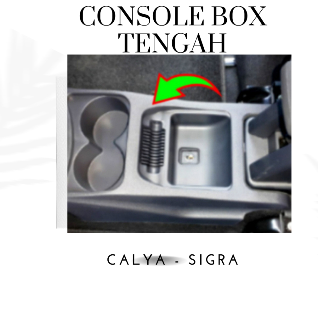 CONSOLE BOX MOBIL CALYA SIGRA TENGAH HITAM ORGANIZER MOBIL