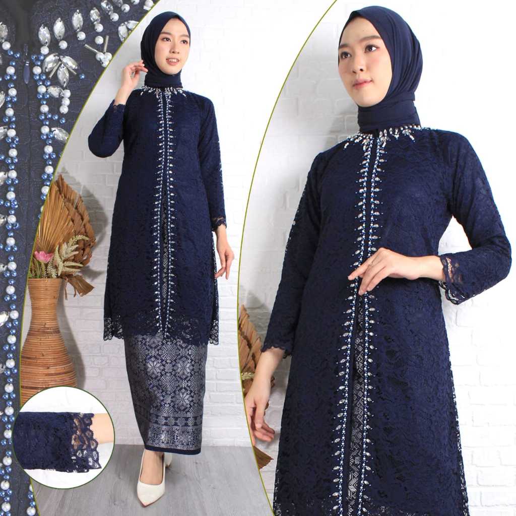 VIRAL Set Kebaya Tunik Brokat Busui Friendly