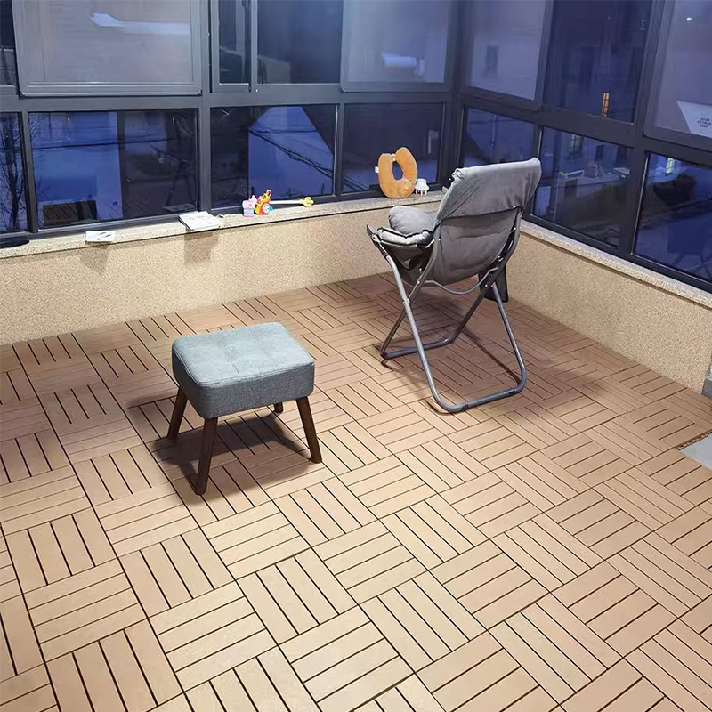 Decking Tile Pvc Lantai Motif Lurus 30X30Cm Decking Kayu Outdoor Indoor
