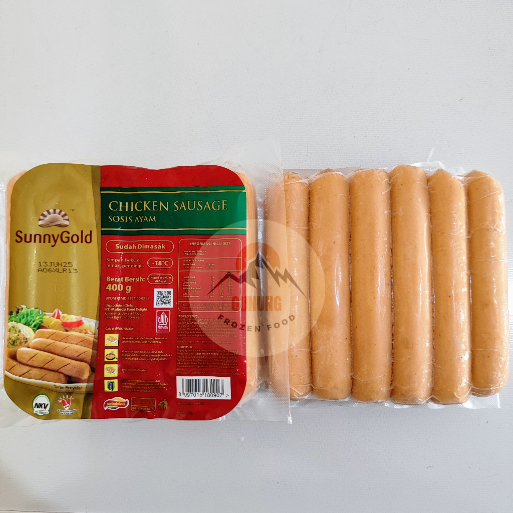 

SunnyGold Sosis Ayam 400gr, isi 12