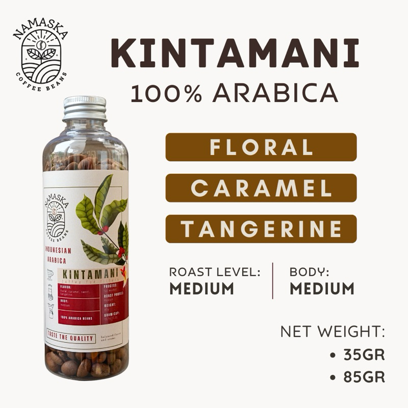 

Namaska Coffee Beans - Biji Kopi Arabika Bali Kintamani - Travel Sized - Single Origin