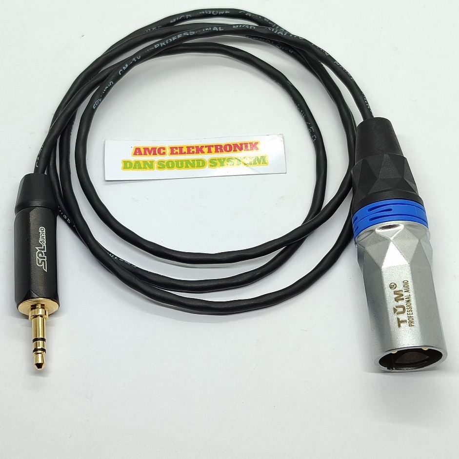 JACK HP JACK MINI 3,5 SPL TO XLR CANON MALE TUM KABEL SPL CM 1000
