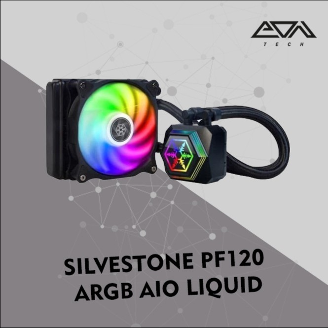 Silverstone PF120 ARGB AIO Liquid CPU Cooler - 120mm
