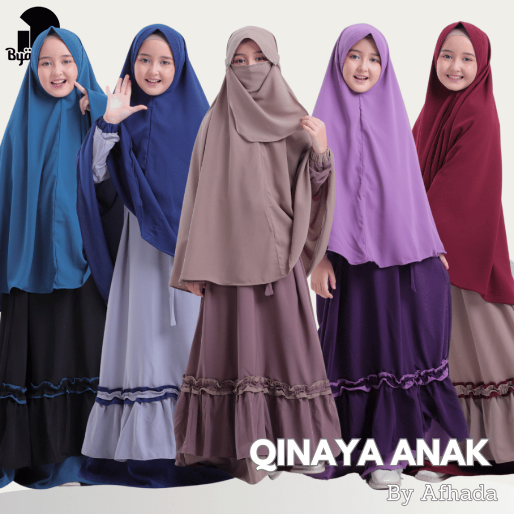 Byafhada Gamis Anak Cadar Qinaya Terbaru Baju & Hijab Syari Free Niqab