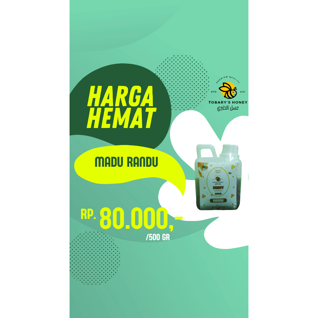 

madu randu 500gr 100% asli (garansi uang kembali)