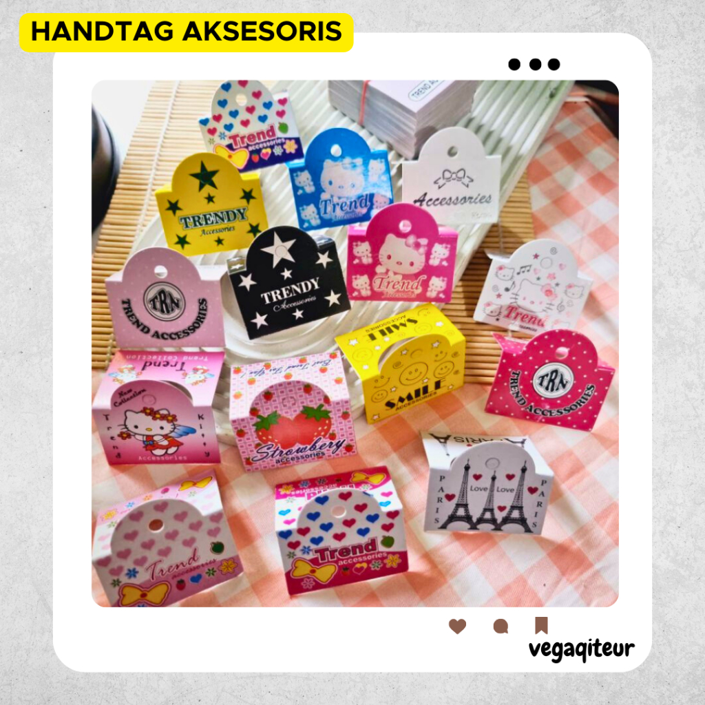 

✅Viral Banget❤ Hand Tag Label Kertas Label Gantungan Aksesoris - Hangtag Murah - Gantungan