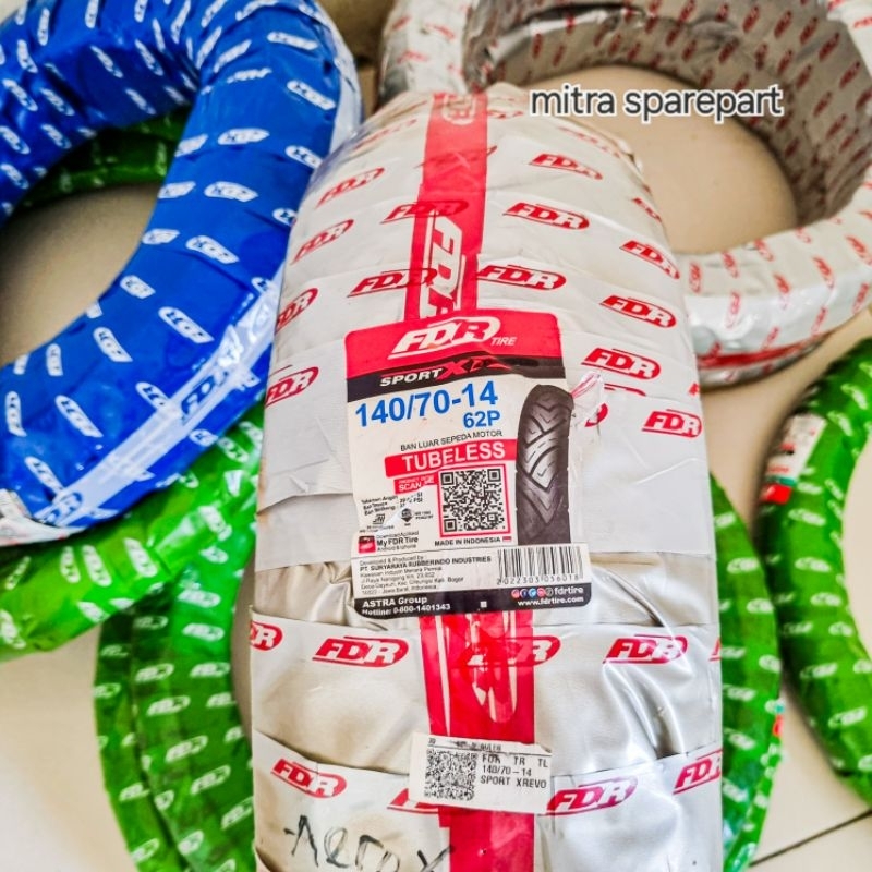 BAN LUAR- FDR- [SPORT.XR Evo] 140/70-14 [TUBLESS]-BAN AEROX BELAKANG [TUBLESS]