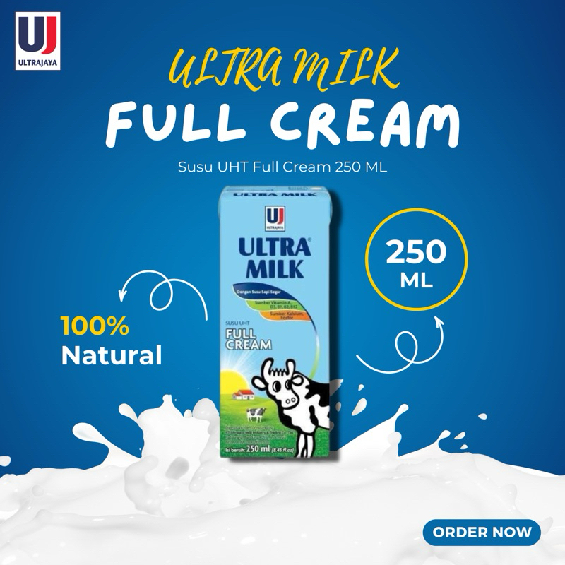 

Susu UHT Full Cream 250ml UltraMilk