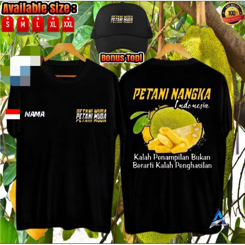 KAOS PETANI MUDA NANGKA BONUS TOPI